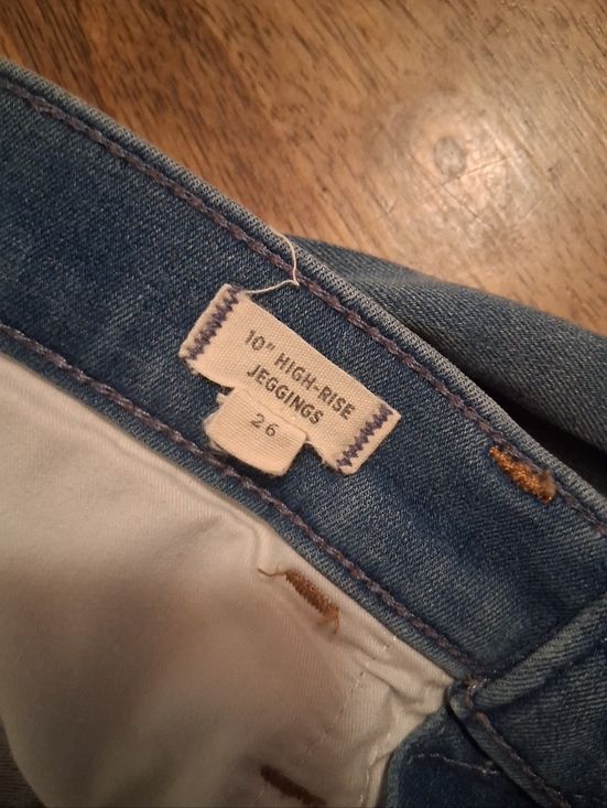 Madewell 10" High Rise Jeggings Distressed Light Wash 24 - Picture 5 of 6